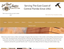 Tablet Screenshot of eastcoastlumber.com